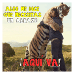 Abrazo de Tigre y hombre